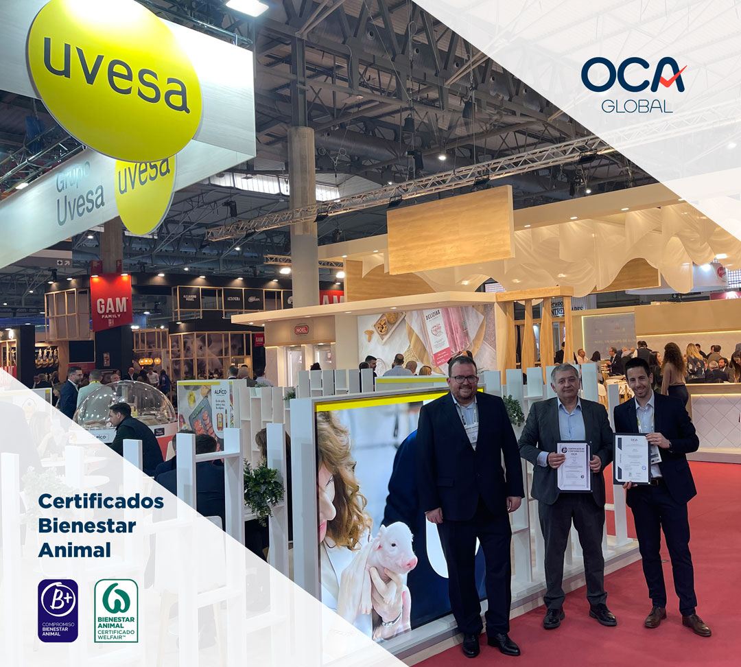 Grupo Uvesa recibe las certificaciones de Bienestar Animal de manos de OCA Global